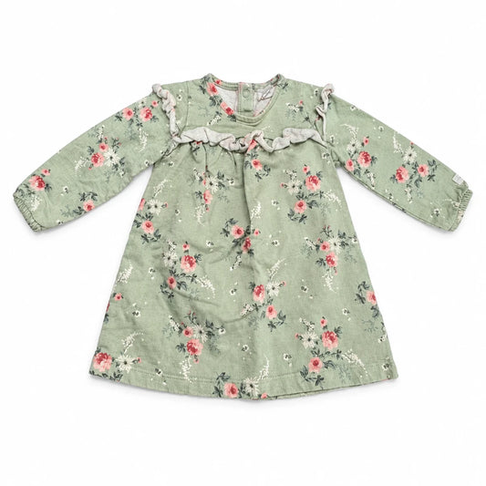 Klänning med blommönster från Newbie - Storlek 80 - Grön