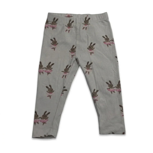 Djurmönstrade leggings från Wai Wai - Storlek 74 - Beige