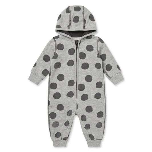 Polka dot jumpsuit from Lindex - Size 74 - Gray