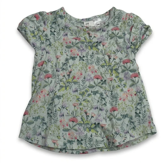 Blommig t-shirt från H&M - Storlek 86 - Blå