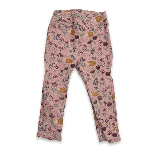 Blommiga leggings från Sweetie - Storlek 86 - Rosa