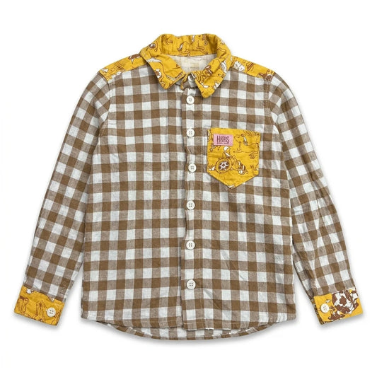 Plaid shirt from Hjärtrud - Brown