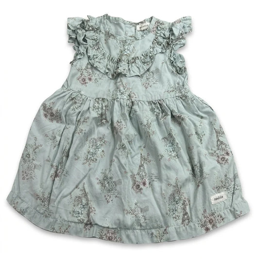 Floral dress from Newbie - Size 86 - Blue