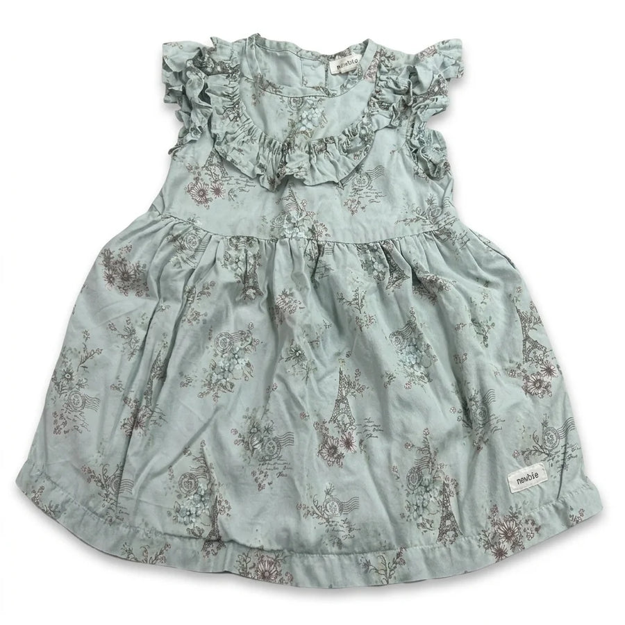 Floral dress from Newbie - Size 86 - Blue