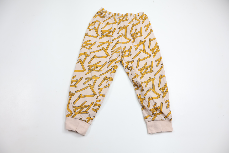 Pajama bottoms with fries from Åhléns - Size 98/104 - Beige