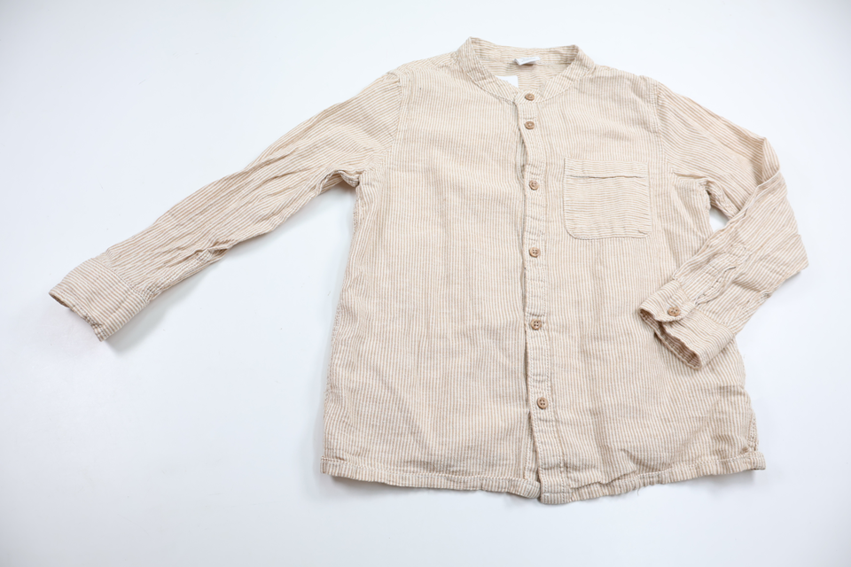 Lindex linen blend shirt - Size 128 - Beige